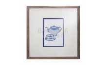 กรอบรูปเม้าท์บอร์ดตัดเจาะใส่กรอบไม้สัก